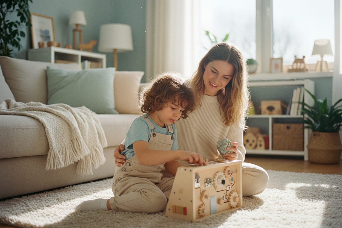 mom with child neurodivergent using our products 